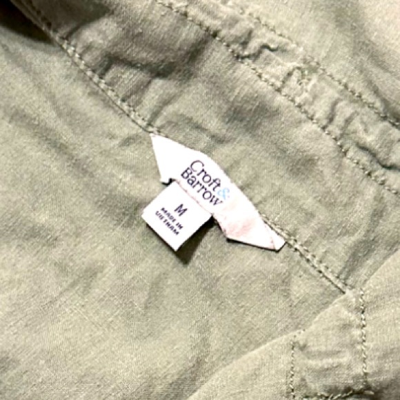 Green lightweight jacket, convertible sleeves, longer length, M - Picture 12 of 12